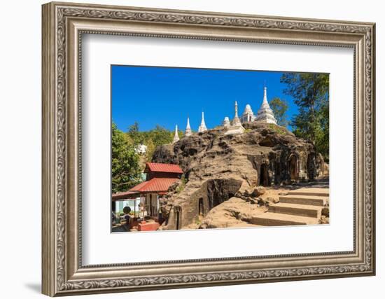 Exterior of Hpo Win Daung Caves (Phowintaung Caves), Monywa, Myanmar (Burma)-Jan Miracky-Framed Photographic Print