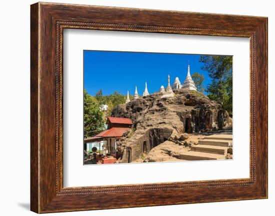 Exterior of Hpo Win Daung Caves (Phowintaung Caves), Monywa, Myanmar (Burma)-Jan Miracky-Framed Photographic Print