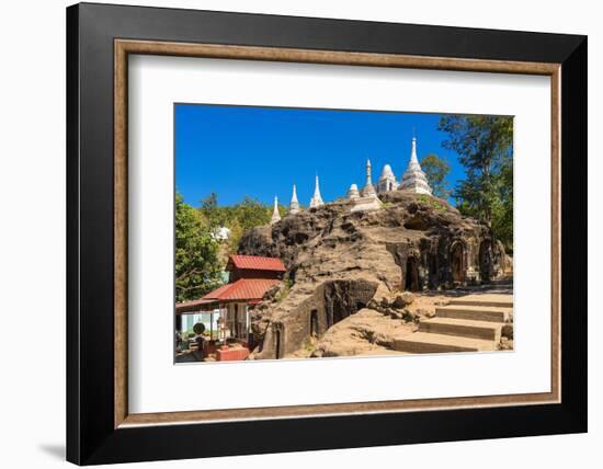 Exterior of Hpo Win Daung Caves (Phowintaung Caves), Monywa, Myanmar (Burma)-Jan Miracky-Framed Photographic Print