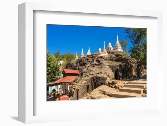 Exterior of Hpo Win Daung Caves (Phowintaung Caves), Monywa, Myanmar (Burma)-Jan Miracky-Framed Photographic Print
