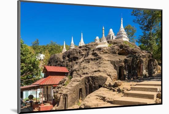 Exterior of Hpo Win Daung Caves (Phowintaung Caves), Monywa, Myanmar (Burma)-Jan Miracky-Mounted Photographic Print