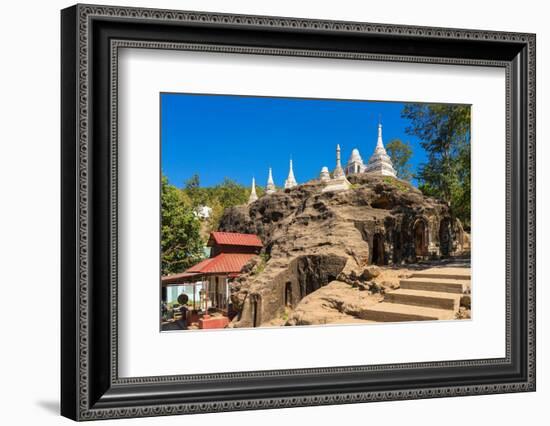 Exterior of Hpo Win Daung Caves (Phowintaung Caves), Monywa, Myanmar (Burma)-Jan Miracky-Framed Photographic Print