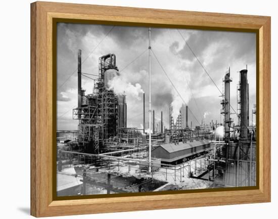 Exterior of Humble Oil Refinery-Dmitri Kessel-Framed Premier Image Canvas