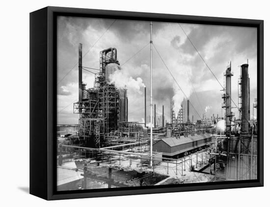 Exterior of Humble Oil Refinery-Dmitri Kessel-Framed Premier Image Canvas