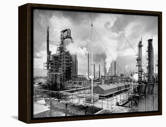 Exterior of Humble Oil Refinery-Dmitri Kessel-Framed Premier Image Canvas