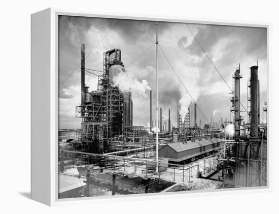 Exterior of Humble Oil Refinery-Dmitri Kessel-Framed Premier Image Canvas