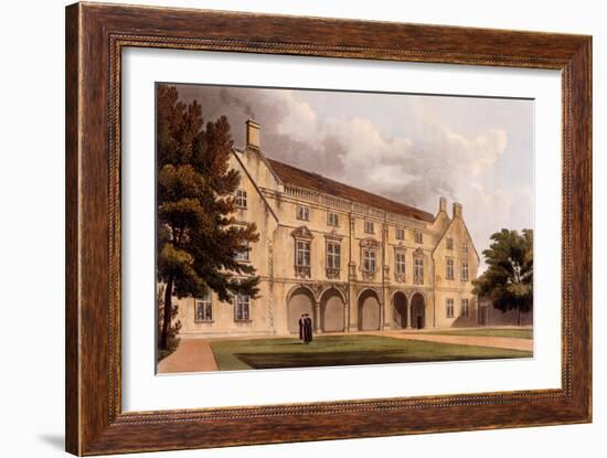 Exterior of Magdalene College Library, Cambridge, from 'The History of Cambridge', Engraved by…-William Westall-Framed Giclee Print