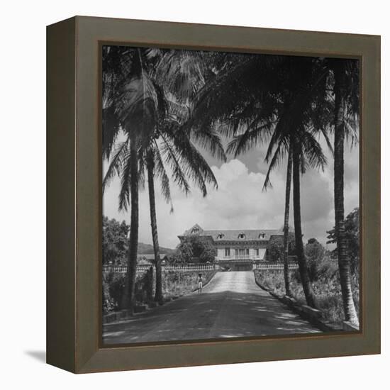 Exterior of Mansion on the Island of Martinique-David Scherman-Framed Premier Image Canvas