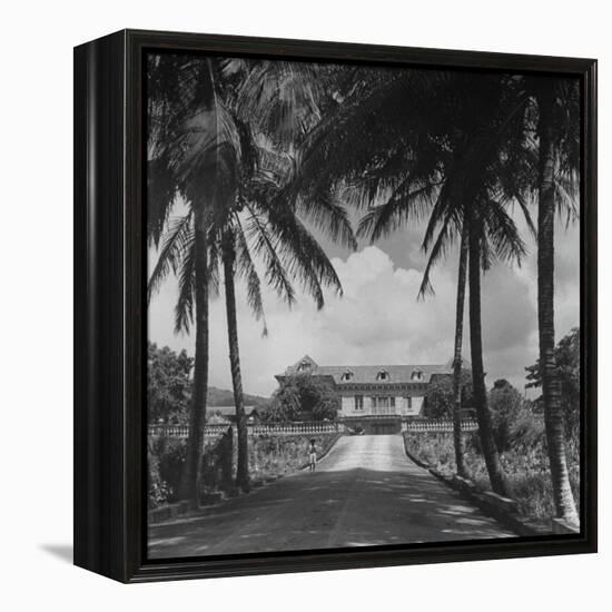 Exterior of Mansion on the Island of Martinique-David Scherman-Framed Premier Image Canvas