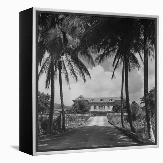 Exterior of Mansion on the Island of Martinique-David Scherman-Framed Premier Image Canvas