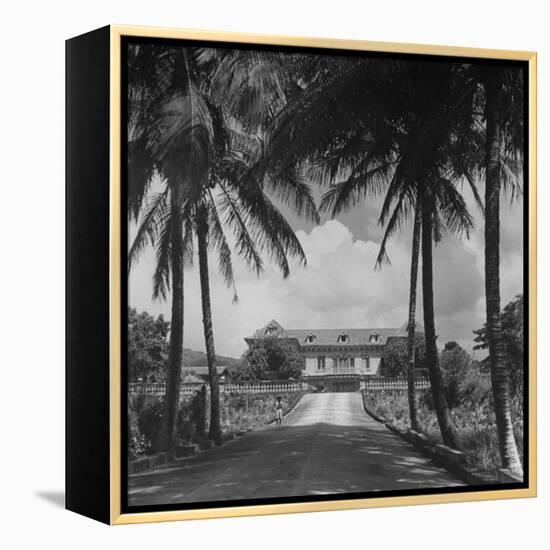 Exterior of Mansion on the Island of Martinique-David Scherman-Framed Premier Image Canvas