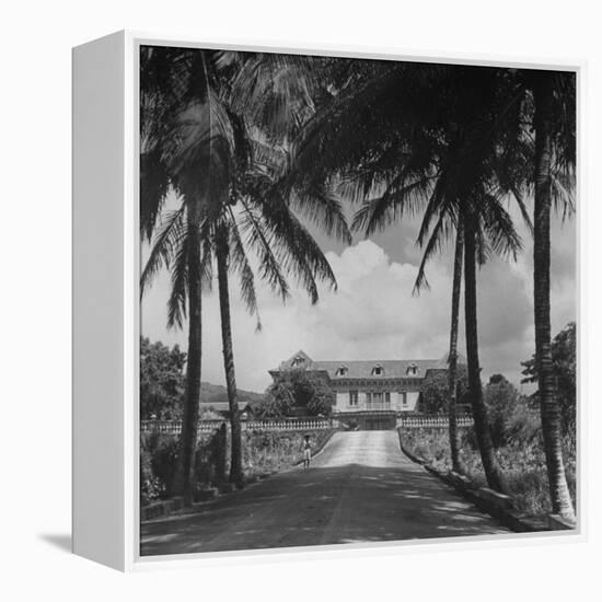 Exterior of Mansion on the Island of Martinique-David Scherman-Framed Premier Image Canvas