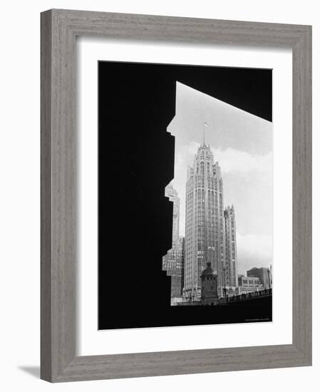 Exterior of McCormick's Tribune Building-William C^ Shrout-Framed Photographic Print