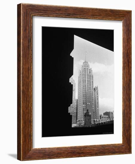 Exterior of McCormick's Tribune Building-William C^ Shrout-Framed Photographic Print