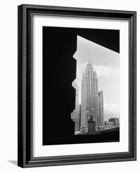 Exterior of McCormick's Tribune Building-William C^ Shrout-Framed Photographic Print