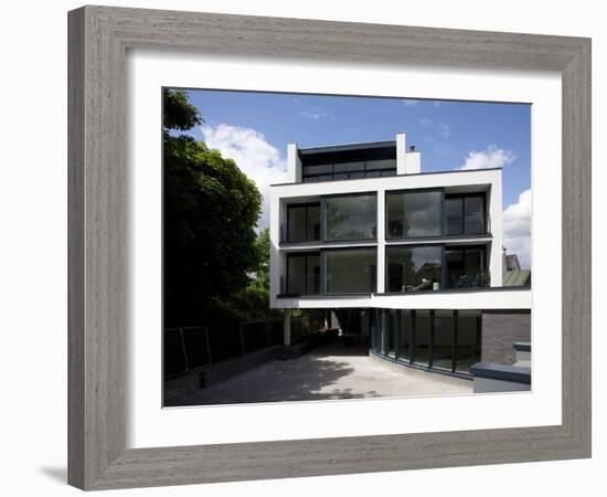 Exterior of Modern Apartments-Tim Mitchell-Framed Photo