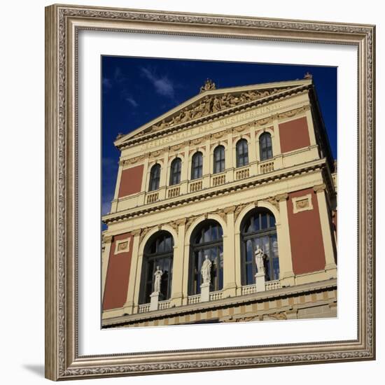 Exterior of Musikverein Concert Hall, Vienna, Austria, Europe-Stuart Black-Framed Photographic Print