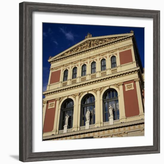 Exterior of Musikverein Concert Hall, Vienna, Austria, Europe-Stuart Black-Framed Photographic Print