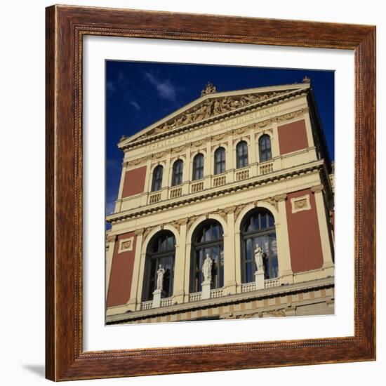 Exterior of Musikverein Concert Hall, Vienna, Austria, Europe-Stuart Black-Framed Photographic Print