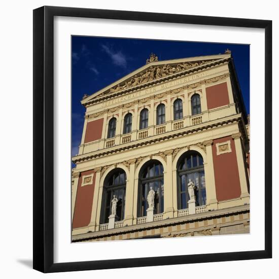 Exterior of Musikverein Concert Hall, Vienna, Austria, Europe-Stuart Black-Framed Photographic Print