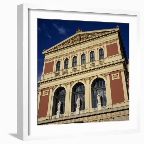 Exterior of Musikverein Concert Hall, Vienna, Austria, Europe-Stuart Black-Framed Photographic Print