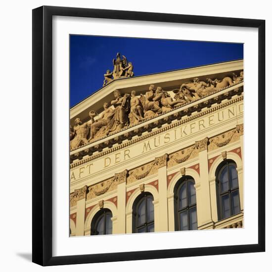 Exterior of Musikverein Concert Hall, Vienna, Austria, Europe-Stuart Black-Framed Photographic Print