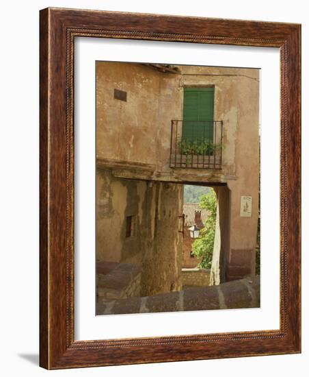 Exterior of Old Houses on a Narrow Street in the Village of Albarracin, in Aragon, Spain, Europe-Michael Busselle-Framed Photographic Print