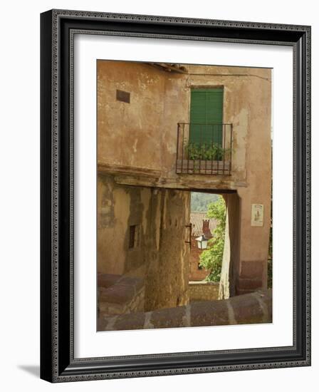 Exterior of Old Houses on a Narrow Street in the Village of Albarracin, in Aragon, Spain, Europe-Michael Busselle-Framed Photographic Print