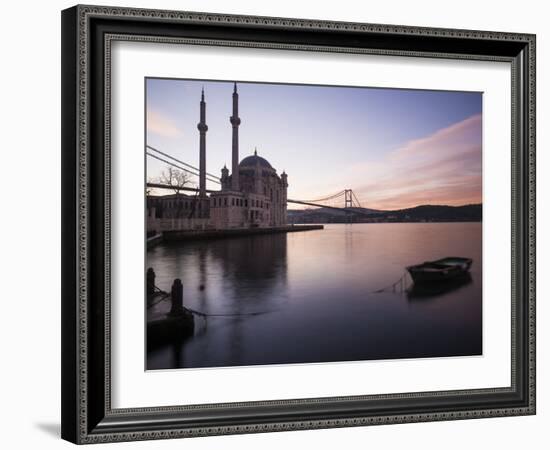 Exterior of Ortakoy Mosque and Bosphorus Bridge at Dawn, Ortakoy, Istanbul, Turkey-Ben Pipe-Framed Photographic Print