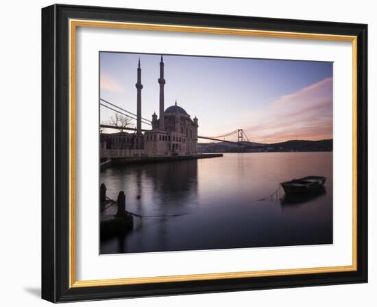 Exterior of Ortakoy Mosque and Bosphorus Bridge at Dawn, Ortakoy, Istanbul, Turkey-Ben Pipe-Framed Photographic Print