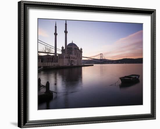 Exterior of Ortakoy Mosque and Bosphorus Bridge at Dawn, Ortakoy, Istanbul, Turkey-Ben Pipe-Framed Photographic Print