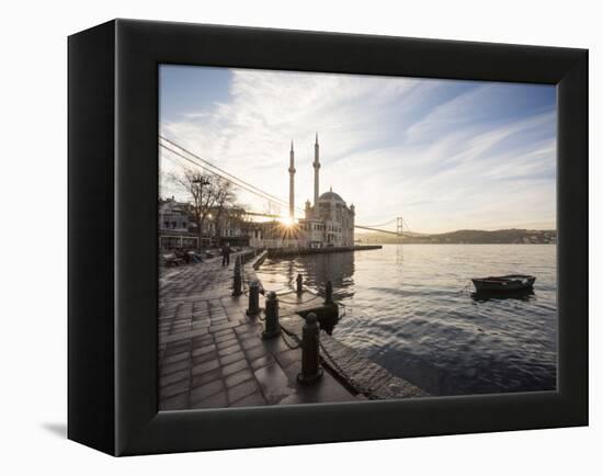Exterior of Ortakoy Mosque and Bosphorus Bridge at Dawn, Ortakoy, Istanbul, Turkey-Ben Pipe-Framed Premier Image Canvas