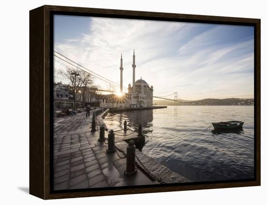 Exterior of Ortakoy Mosque and Bosphorus Bridge at Dawn, Ortakoy, Istanbul, Turkey-Ben Pipe-Framed Premier Image Canvas