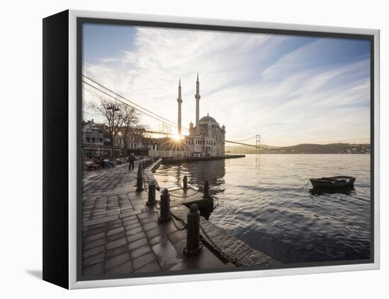 Exterior of Ortakoy Mosque and Bosphorus Bridge at Dawn, Ortakoy, Istanbul, Turkey-Ben Pipe-Framed Premier Image Canvas