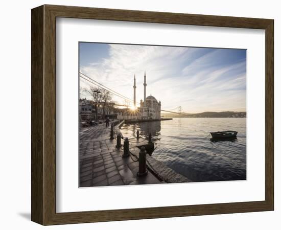 Exterior of Ortakoy Mosque and Bosphorus Bridge at Dawn, Ortakoy, Istanbul, Turkey-Ben Pipe-Framed Photographic Print