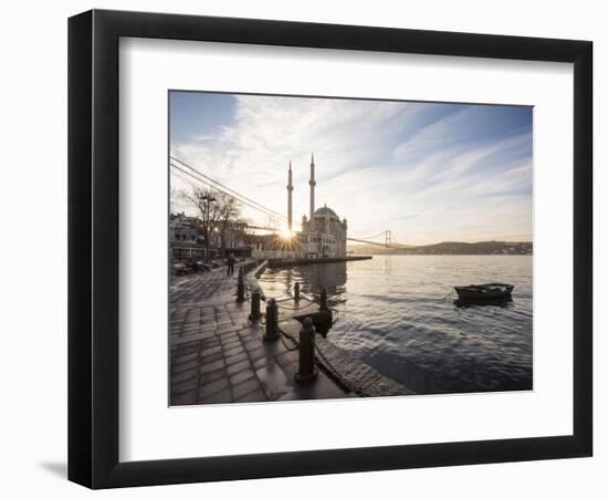 Exterior of Ortakoy Mosque and Bosphorus Bridge at Dawn, Ortakoy, Istanbul, Turkey-Ben Pipe-Framed Photographic Print