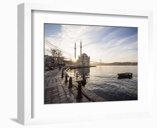 Exterior of Ortakoy Mosque and Bosphorus Bridge at Dawn, Ortakoy, Istanbul, Turkey-Ben Pipe-Framed Photographic Print