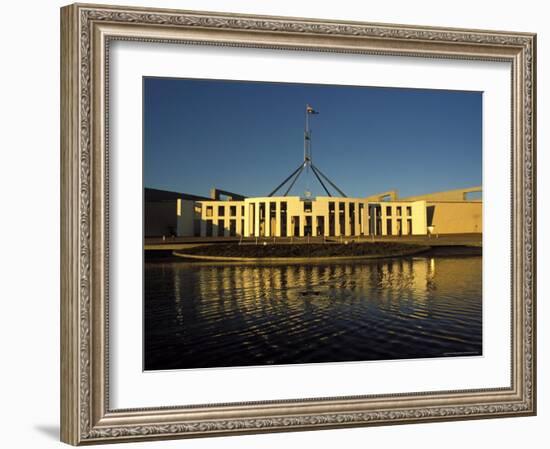 Exterior of Parliament House, Early Morning, Canberra, A.C.T., Australia-Richard Nebesky-Framed Photographic Print