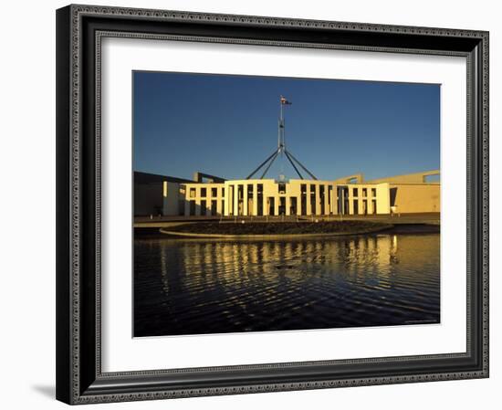 Exterior of Parliament House, Early Morning, Canberra, A.C.T., Australia-Richard Nebesky-Framed Photographic Print