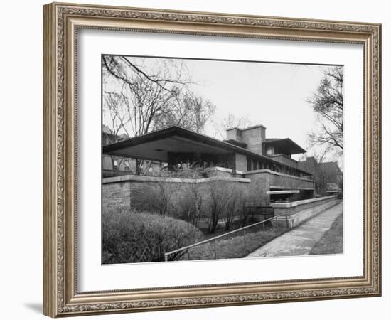 Exterior of Robie House Designed by Frank Lloyd Wright-null-Framed Photographic Print