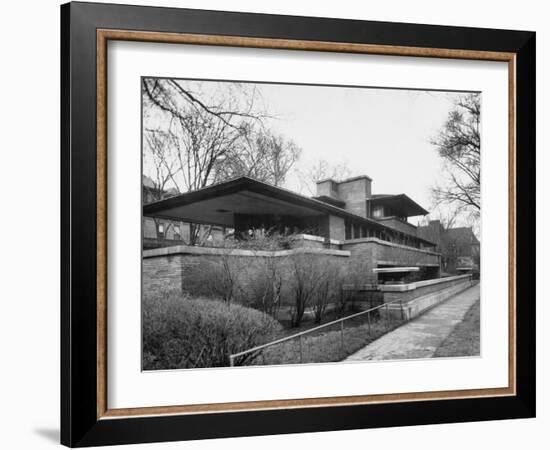 Exterior of Robie House Designed by Frank Lloyd Wright-null-Framed Photographic Print