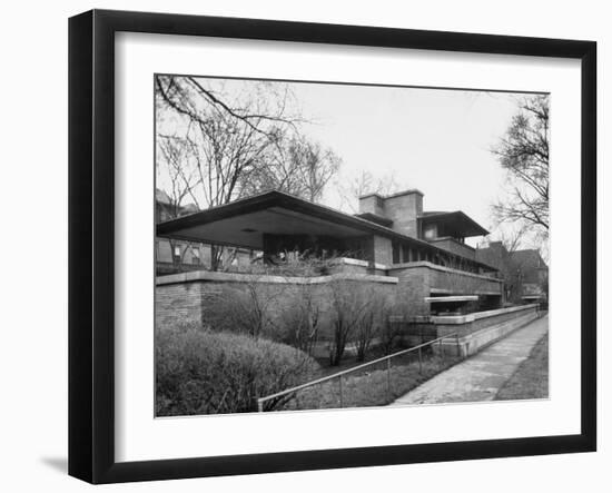 Exterior of Robie House Designed by Frank Lloyd Wright-null-Framed Photographic Print