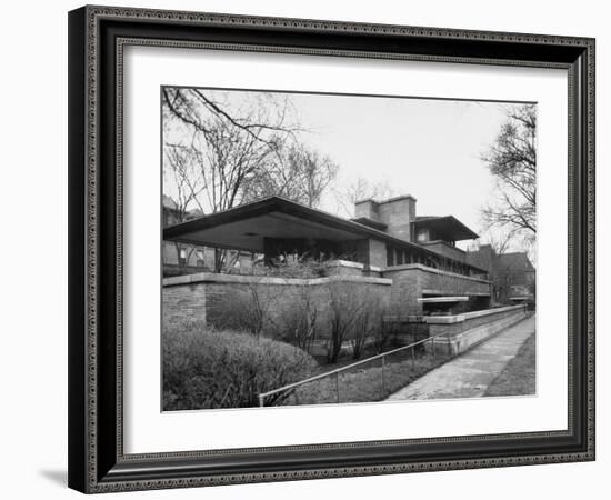 Exterior of Robie House Designed by Frank Lloyd Wright-null-Framed Photographic Print