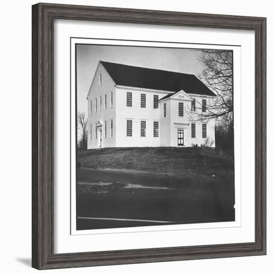 Exterior of Rocky Hill Meeting House, Example of Colonial Architecture, Dating from 1785-Walker Evans-Framed Photographic Print