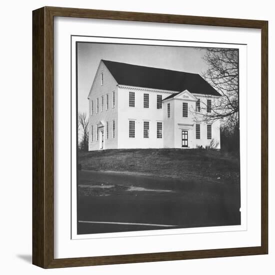 Exterior of Rocky Hill Meeting House, Example of Colonial Architecture, Dating from 1785-Walker Evans-Framed Photographic Print