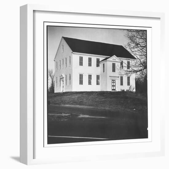Exterior of Rocky Hill Meeting House, Example of Colonial Architecture, Dating from 1785-Walker Evans-Framed Photographic Print