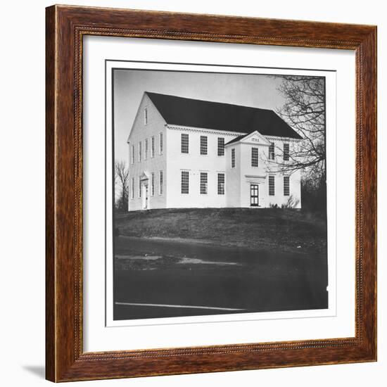 Exterior of Rocky Hill Meeting House, Example of Colonial Architecture, Dating from 1785-Walker Evans-Framed Photographic Print