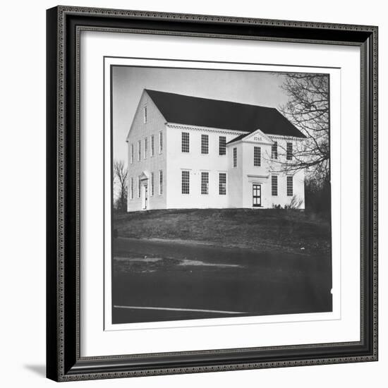 Exterior of Rocky Hill Meeting House, Example of Colonial Architecture, Dating from 1785-Walker Evans-Framed Photographic Print