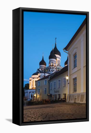 Exterior of Russian Orthodox Alexander Nevsky Cathedral at night, Toompea, Old Town, UNESCO World H-Ben Pipe-Framed Premier Image Canvas