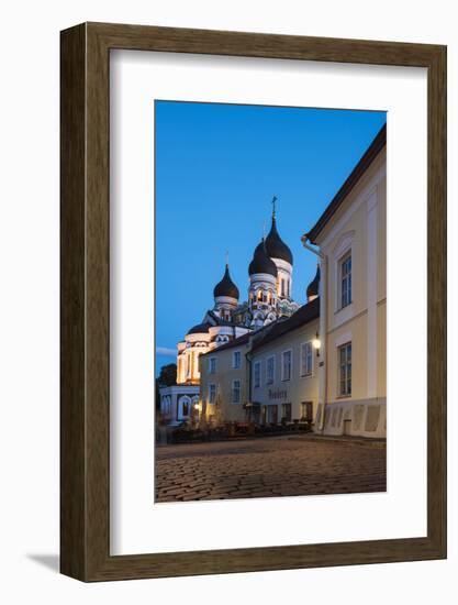 Exterior of Russian Orthodox Alexander Nevsky Cathedral at night, Toompea, Old Town, UNESCO World H-Ben Pipe-Framed Photographic Print